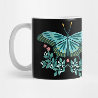 Cyan Butterfly Mug